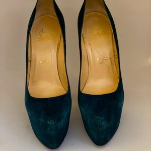 Christian Louboutin Suede Daffodil Pump